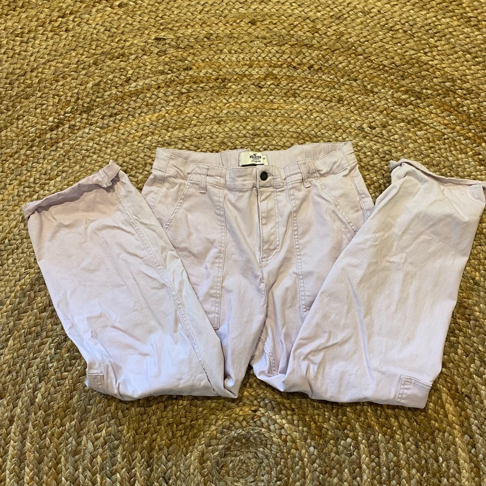 Hollister Women’s L light purple Ultra High-Rise straight utility pants